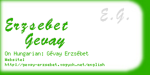 erzsebet gevay business card